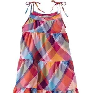 Old Navy Girls Multicolored Plaid Summer Dress